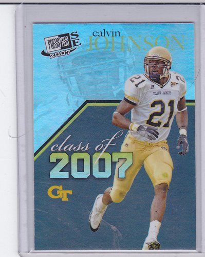 CALVIN JOHNSON ROOKIE 2007 PRESS PASS SE CLASS OF 2007 #CL-7