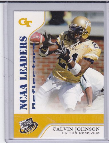 CALVIN JOHNSON ROOKIE 2007 PRESS PASS REFLECTORS LEADERS #63