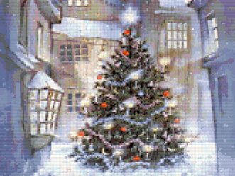 Christmas tree cross stitch kit