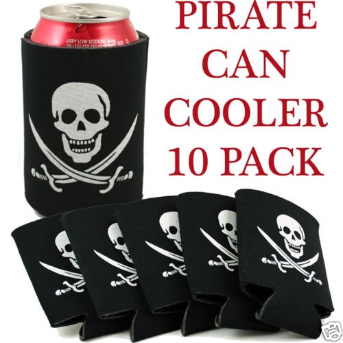 10 Pack Pirate Can Koozies - Coolers/Coolies