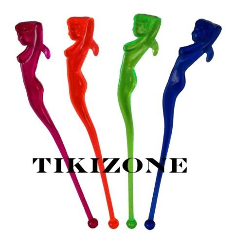 100 Pack of Sexy Lady Swizzle Sticks - Tiki Drink Stirs