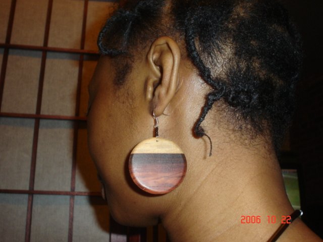 Wooden Earrings - Hemisphere