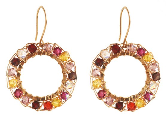 Marvelous 14kt Gold filled earnings with Swarovski