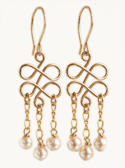 Remarkable 14kt Gold filled earnings with pearls / Tourmaline