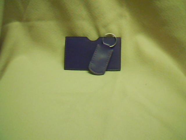 Purple I.D. & Key Chain Set