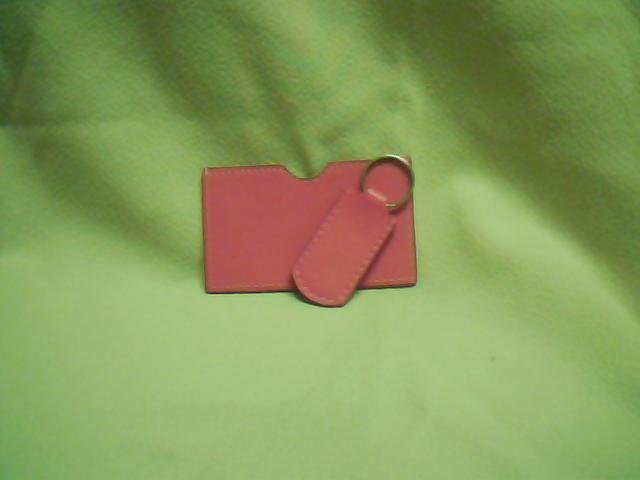 Pink I.D. & Key Chain Set