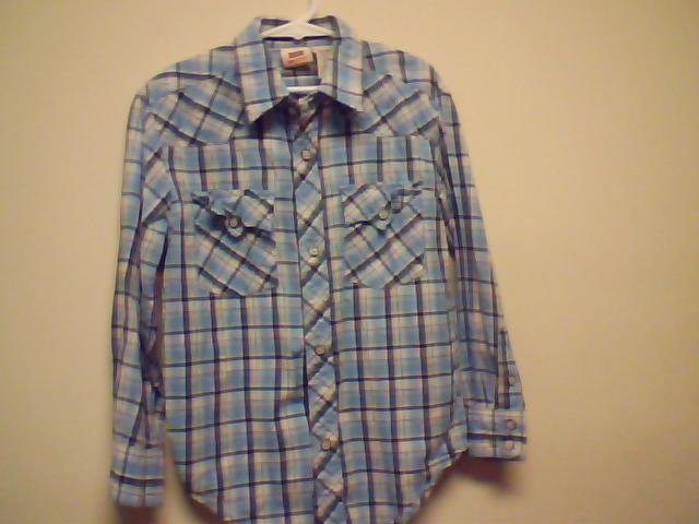 Blue "Western" Button-Down