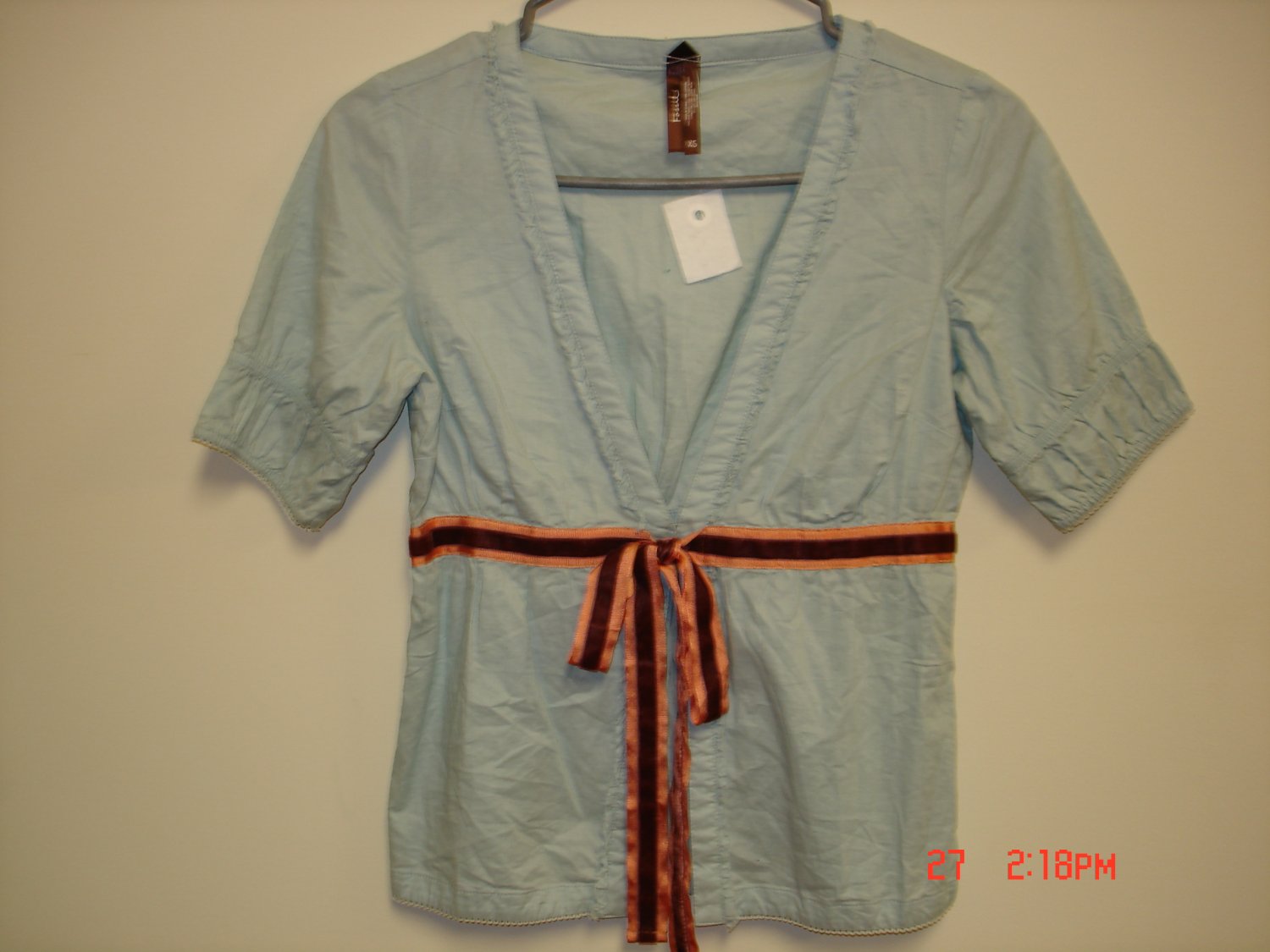 V-Neck Blouse, Size XS