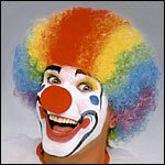 CLOWN Rainbow Wig and Red Nose- Circus Costume