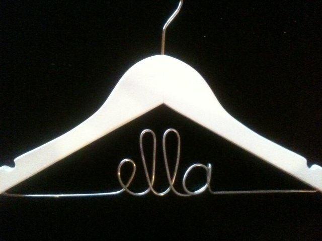 Children's Hanger - WHITE - customized with name
