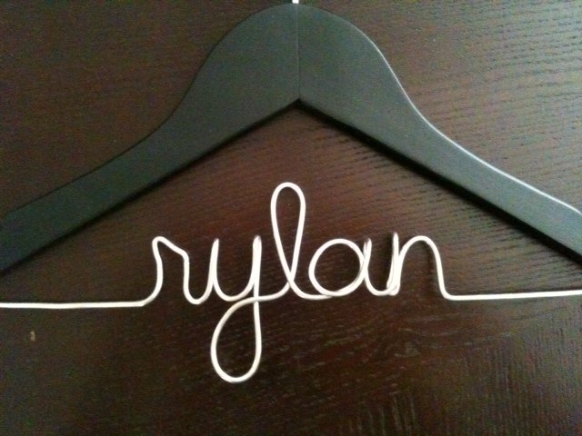 Children's Hanger - BLACK - customized with name