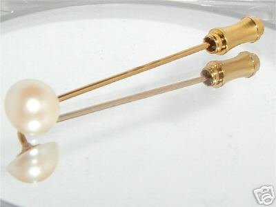 8mm Wedding Cream Crystal PEARL Cravat Tie Pin made with SWAROVSKI ELEMENTS