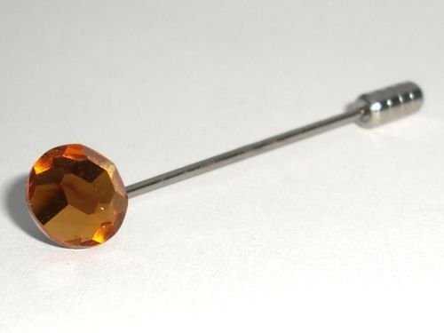 8.5mm Wedding Topaz Crystal Groom Cravat Tie Pin made with SWAROVSKI ELEMENTS