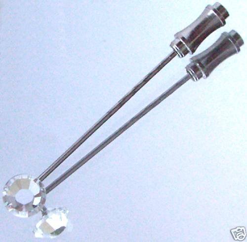 7mm Crystal Cravat Tie pin made with SWAROVSKI ELEMENTS