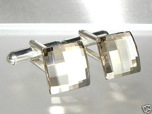 Silver Shadow Cufflinks made with SWAROVSKI ELEMENTS