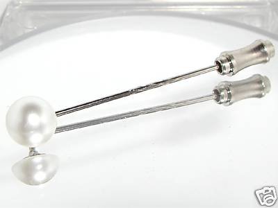 Pearl Wedding Cravat Pin made with SWAROVSKI ELEMENTS