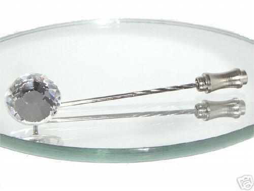 11mm Crystal Tie Pins made with SWAROVSKI ELEMENTS