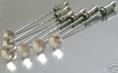 6x7mm Groom Cravat Tie Pin made with SWAROVSKI ELEMENTS