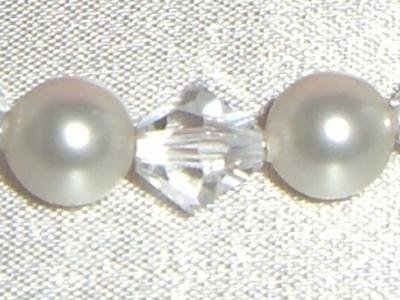Wedding Sterling Silver Pearl Crystal Bracelet made with SWAROVSKI ELEMENTS