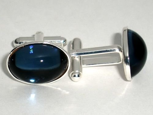 Wedding Groom Montana Cabochon Crystal Cufflinks made with SWAROVSKI ELEMENTS