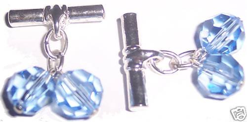 Crystal T-Bar Cufflinks made with SWAROVSKI ELEMENTS