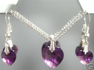 Heart Necklace & Earrings made with SWAROVSKI ELEMENTS