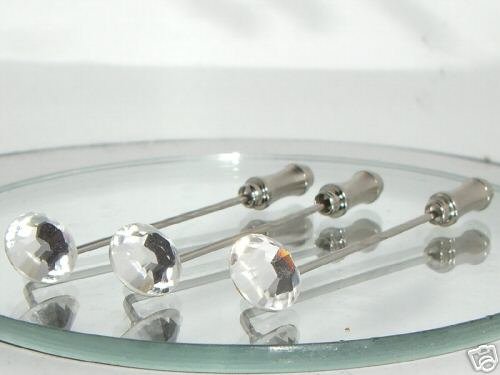 3x 8.5mm Cravat Tie Pins made with SWAROVSKI ELEMENTS