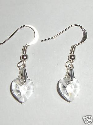 Heart Earings 925 Silver made with SWAROVSKI ELEMENTS