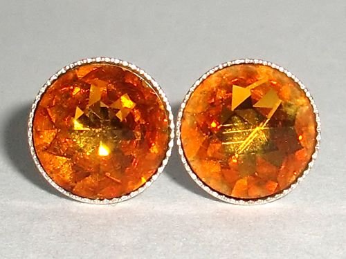 Vintage Wedding Sterling Silver Topaz Crystal Studs made with SWAROVSKI ELEMENTS