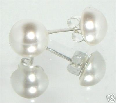 8.5mm Wedding White Crystal Pearl Stud Earrings made with SWAROVSKI ELEMENTS