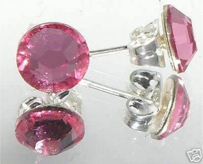 7mm Wedding Bridal Gift Rose Crystal Stud Earrings made with SWAROVSKI ELEMENTS