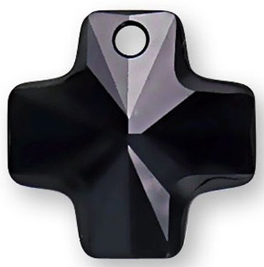 Crystal #6866 20mm Cross Pendant Jet SWAROVSKI ELEMENTS