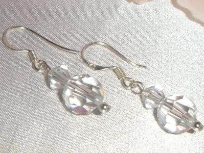 Sterling Silver Clear Crystal Wedding Earrings made with SWAROVSKI ELEMENTS