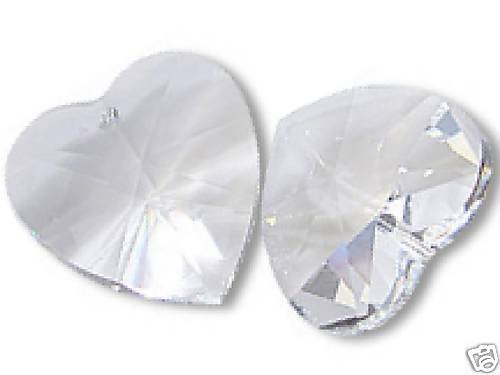 ONE PAIR CRYSTAL HEART PENDANT 14MM SWAROVSKI ELEMENTS