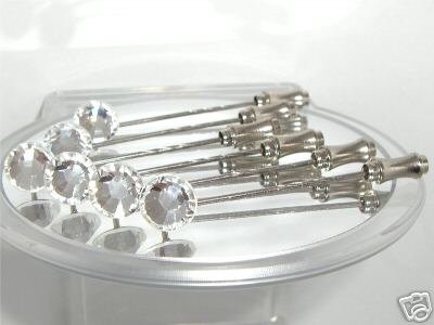 8 x 8mm Cravat Tie Pins made with SWAROVSKI ELEMENTS
