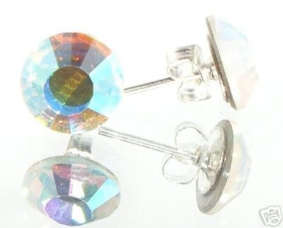 Wedding Sterling Silver Crystal AB Stud Earrings made with SWAROVSKI ELEMENTS