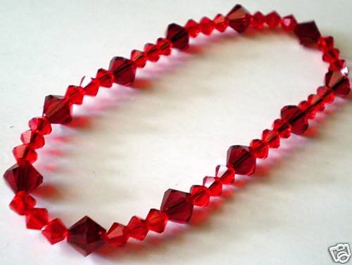 Wedding Valentine Xmas Gift Siam Crystals Bracelet made with SWAROVSKI ELEMENTS
