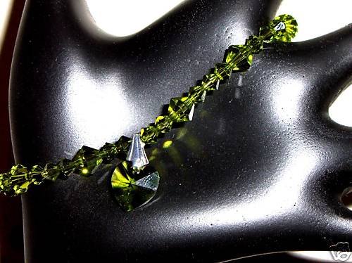 Valentine Xmas Gift Crystal Olivine Heart Bracelet made with SWAROVSKI ELEMENTS