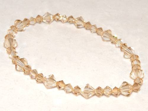 Wedding Valentine Xmas Gift Golden Crystal Bracelet made with SWAROVSKI ELEMENTS