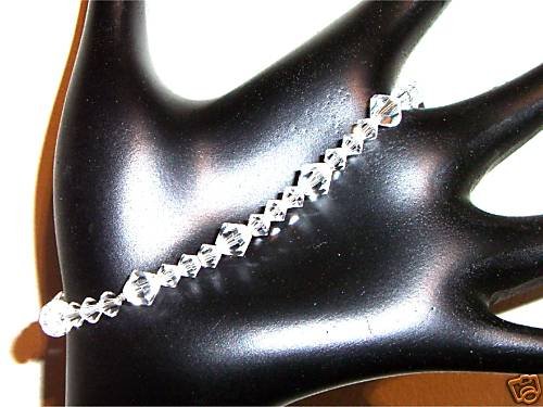 Wedding Valentine Xmas Gift Clear Crystal Bracelet made with SWAROVSKI ELEMENTS
