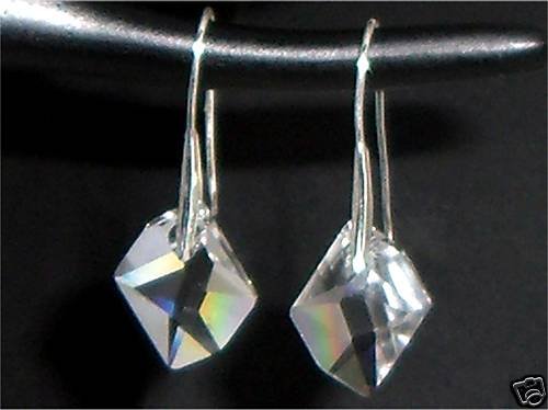 Xmas Wedding Valentine Gift Cosmic Crystal Earings made with SWAROVSKI ELEMENTS