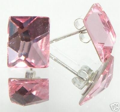 Wedding Lt. Rose Crystal Cosmic Studs Earrings made with SWAROVSKI ELEMENTS