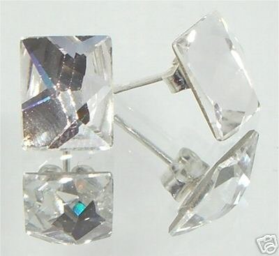 Wedding Clear Crystal Cosmic Studs Earrings made with SWAROVSKI ELEMENTS