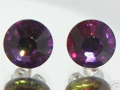 7mm Wedding Bridal Volcano Crystal Stud Earrings made with SWAROVSKI ELEMENTS