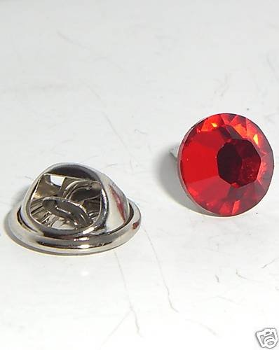 Red Crystal Tack Tie Pin made with SWAROVSKI ELEMENTS