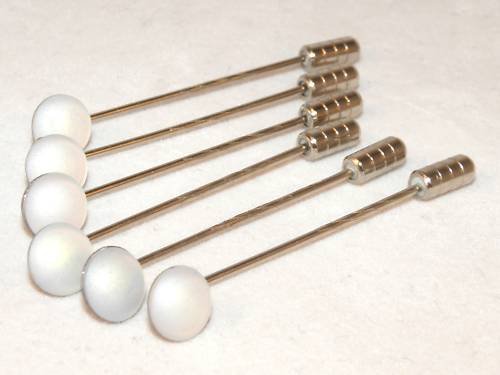 6 x 7mm Wedding Groom Crystal Pearl Cravat Tie pins made with SWAROVSKI ELEMENTS