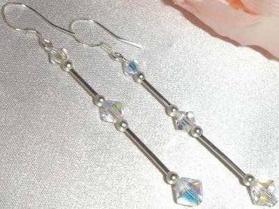 Crystal Earrings Sterling Silver made with SWAROVSKI ELEMENTS