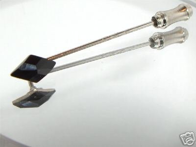 ROMBUS Jet Cravat Tie Pin made with SWAROVSKI ELEMENTS