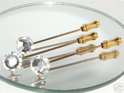 3x 8.5mm Cravat Tie Pins made with SWAROVSKI ELEMENTS
