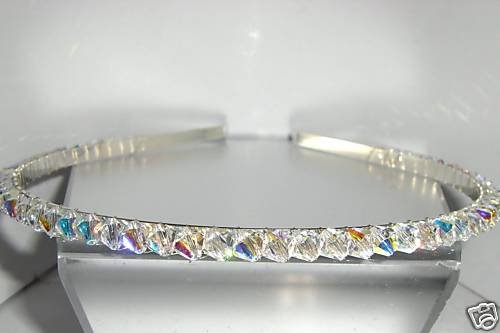 Wedding Bridal Tiara Band Various Colours Crystal made with SWAROVSKI ELEMENTS
